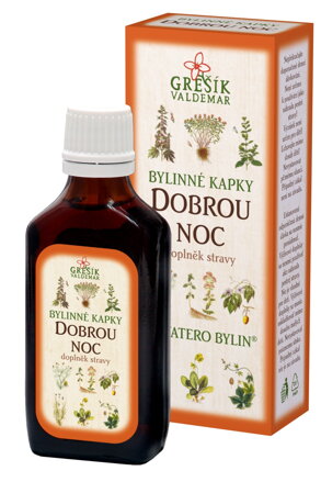 Dobrou noc bylinné kapky Devatero bylin GREŠÍK 50 ml