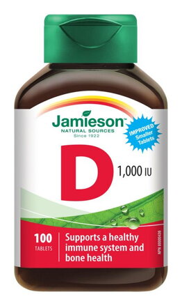 Jamieson Vitamín D3 1000 IU 100 tablet