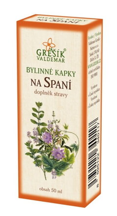 Na spaní bylinné kapky Grešík