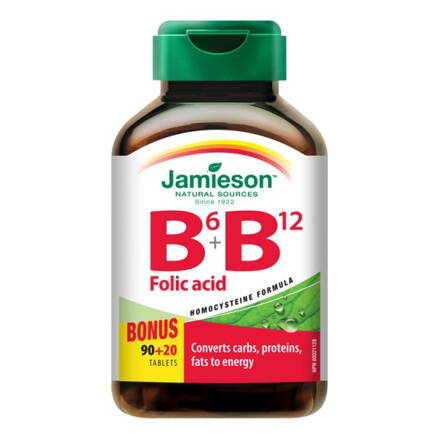 JAMIESON  B6, B12 a kyselina listová tbl.110